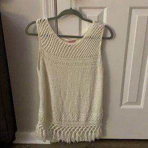 Lily Pulitzer knit fringe top